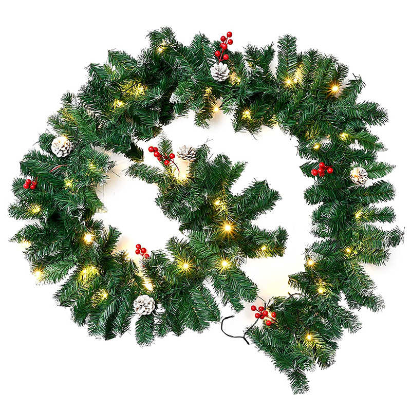 270cm Pre-lit Christmas Garland