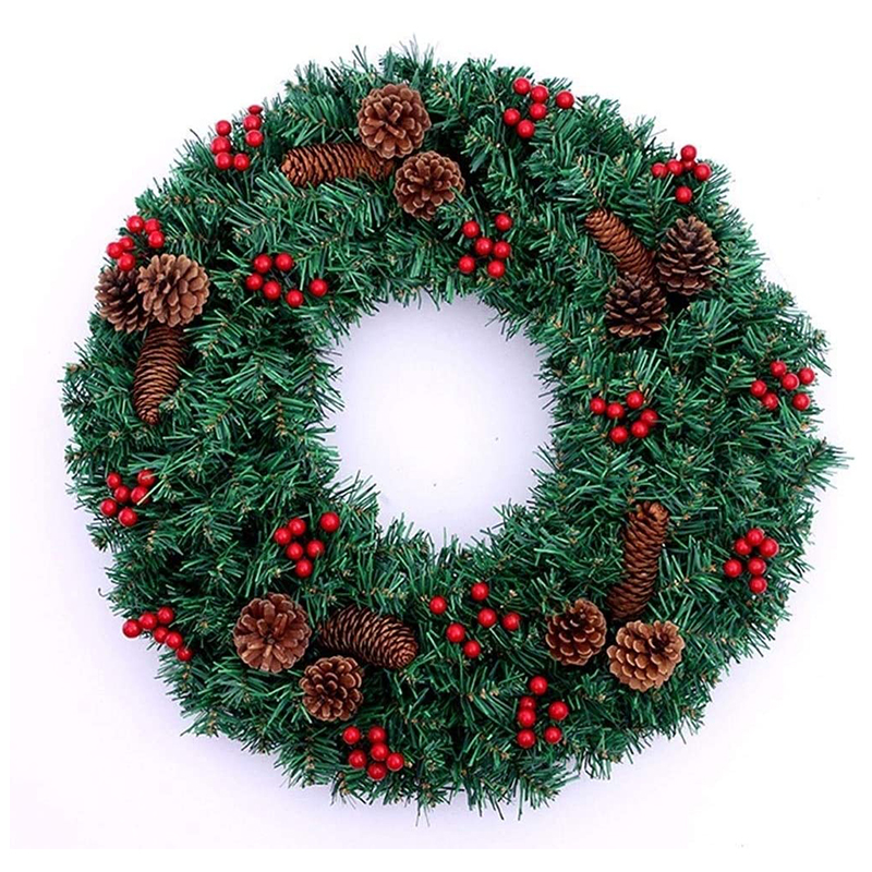 24 inch PVC Christmas Wreath 