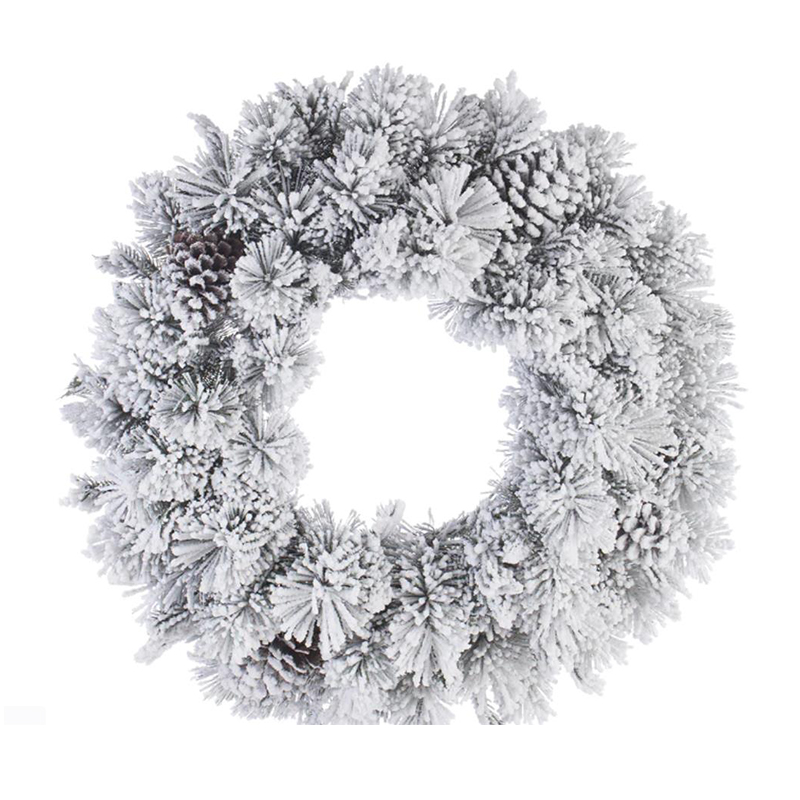 24 inch Flocked Christmas Wreath