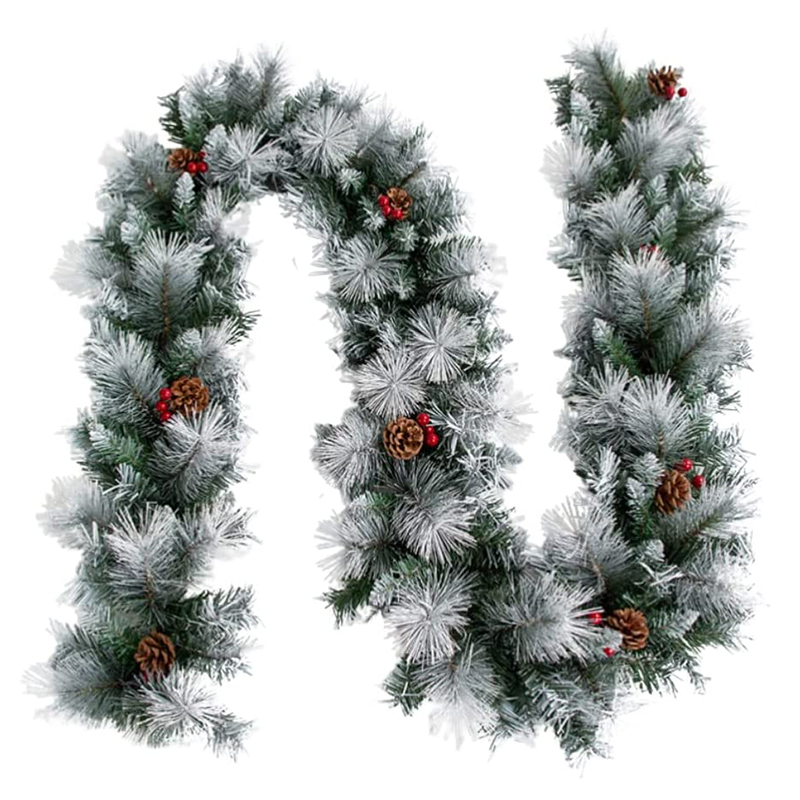 270cm Frosted PVC Needle Christmas Garland