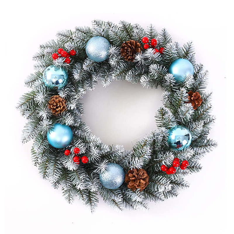 24 inch Frosted Christmas Wreath