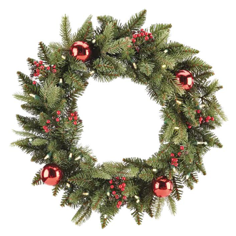 20 inch Unlit PVC Christmas Wreath