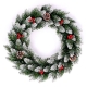 20 inch Frosted PVC Christmas Wreath