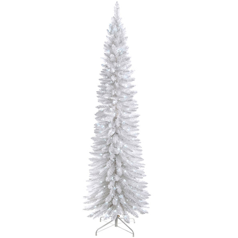 7ft White PVC Slim Christmas Tree