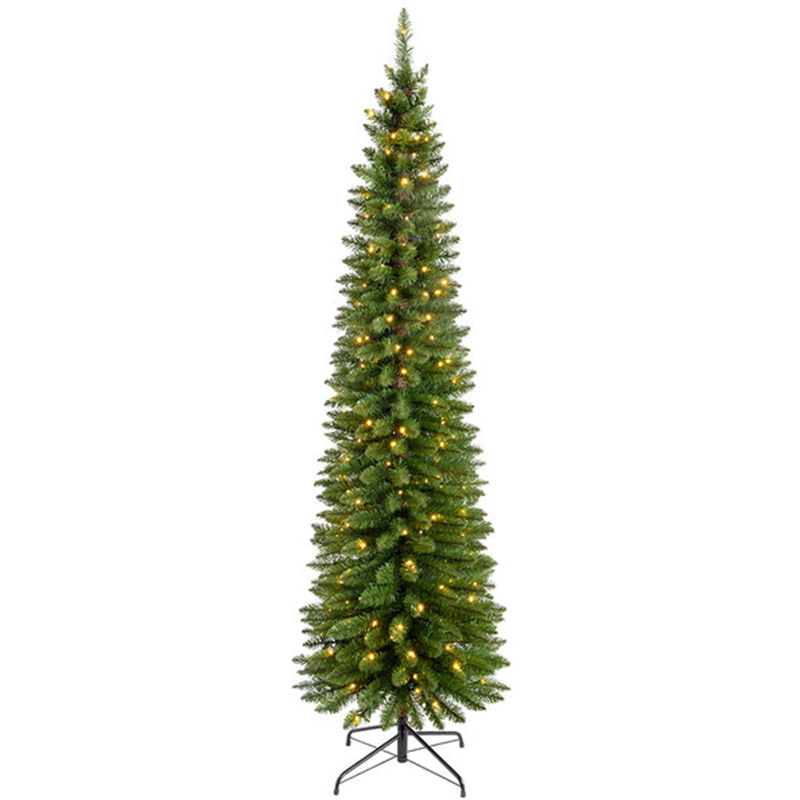 7 ft Pre-lit PVC Slim Christmas Tree