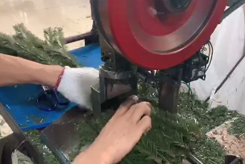 Artificial Christmas tree cut branches